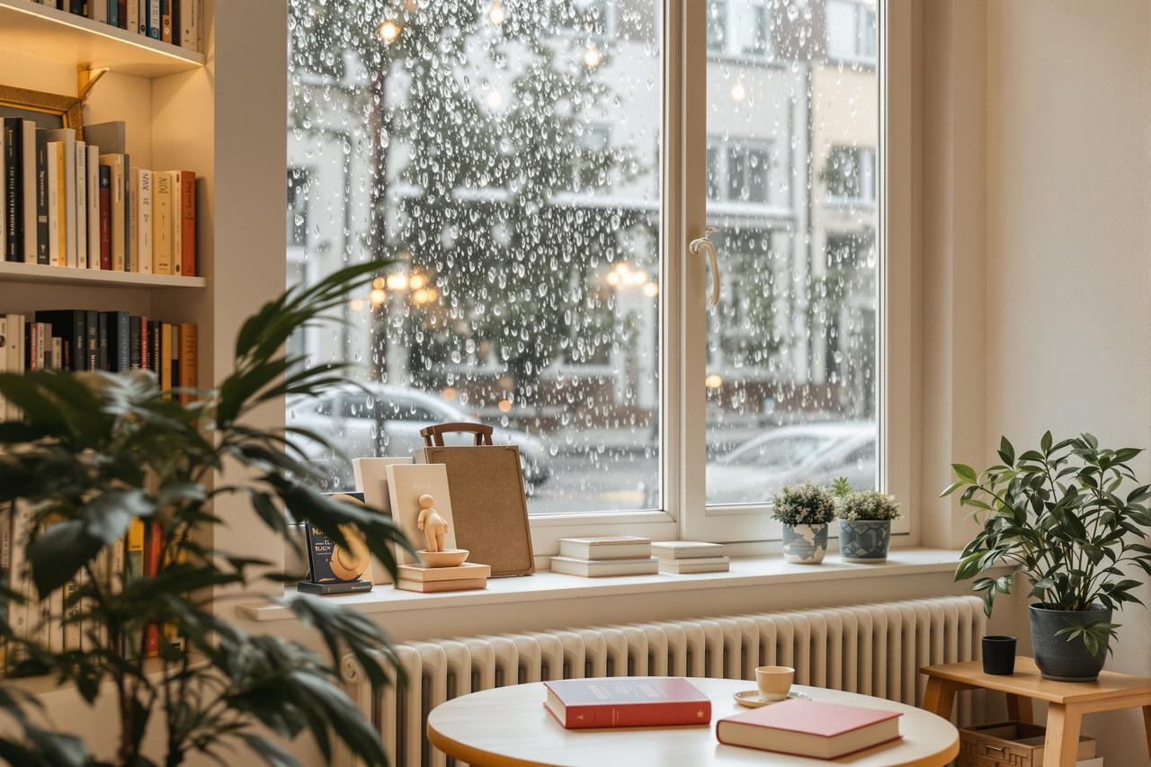 雨天的书店角落